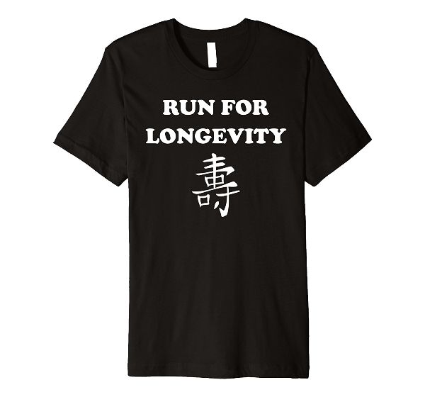  Run For Longevity Jogger Running T-Shirt 